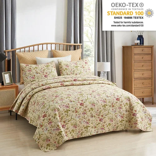 Miniatura 2 de MERRY HOME Juego de edredón tamaño King, juego de edredón estampado de 3 piezas, ropa de cama de microfibra suave para todas las estaciones