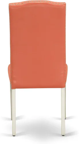 Miniatura 63 de East West Furniture DLEN3-BLK-69 - Juego de muebles de comedor de 3 piezas que contiene una mesa de comedor redonda con gotas y 2 sillas tapizadas