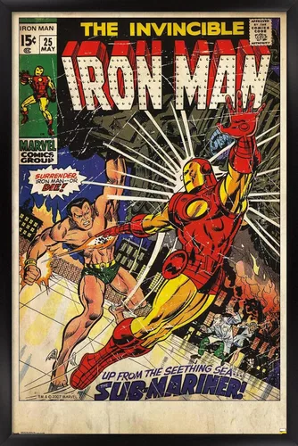 Miniatura 5 de Trends International 24 x 36 pulgadas Marvel Comics - Iron Man - Póster de pared con cubierta #25, 24 x 36 pulgadas, versión premium sin marco