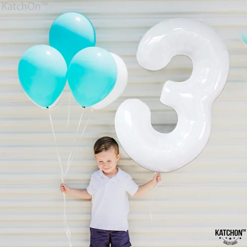Miniatura 420 de KatchOn, Globo azul del número 1 para el primer cumpleaños, grande, 40 pulgadas, globo azul número 1 para primer cumpleaños, globo azul marino