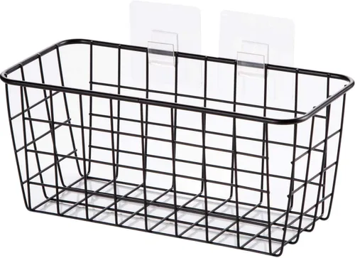 Miniatura 3 de Lele Cestas de alambre de metal para colgar en la pared, sin perforar, con ganchos de pared, organización y almacenamiento de cocina, frutas