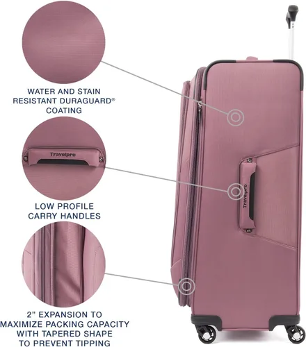 Miniatura 140 de Travelpro Maxlite 5 - Juego de 2 piezas de equipaje de mano de tela, expandibles con 4 ruedas giratorias, bolso blando para debajo del asiento, Negro