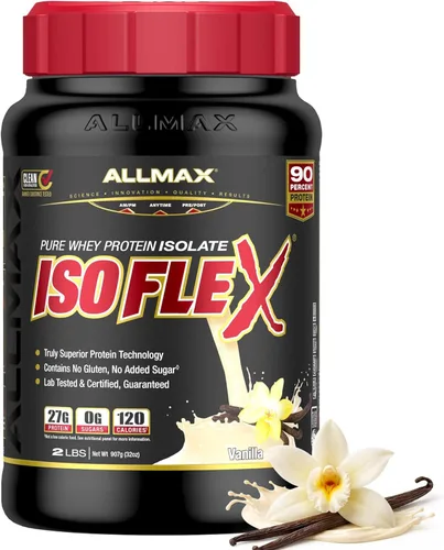 Miniatura 23 de ALLMAX Nutrition - ISOFLEX Polvo de Proteína de Suero, Proteína de Suero Aislada, 27g de Proteína, Pastel de Cumpleaños, 2 lb
