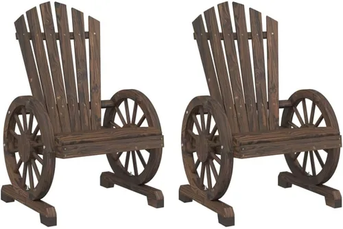 Miniatura 10 de vidaXL Patio Adirondack Chair, Chaise Lounge Chair, Lawn Chair for Balcony Backyard Deck, Outdoor Seating, Farmhouse Style, Solid Wood Fir Marrón