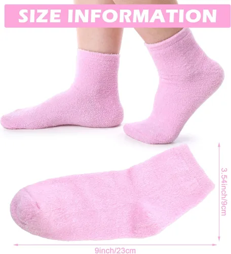 Miniatura 2 de Tarpop 3 pares de calcetines de aloe para mujer, calcetines de spa hidratantes para el día de San Valentín, para pies secos y agrietados, gel
