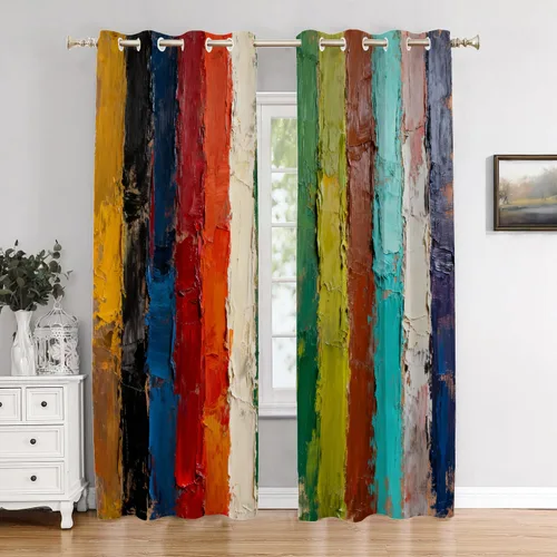 Miniatura 168 de Cortinas opacas de poliéster multicapa para cafetería, con diseño de diamantes, 2 unidades, 26 x 24 pulgadas