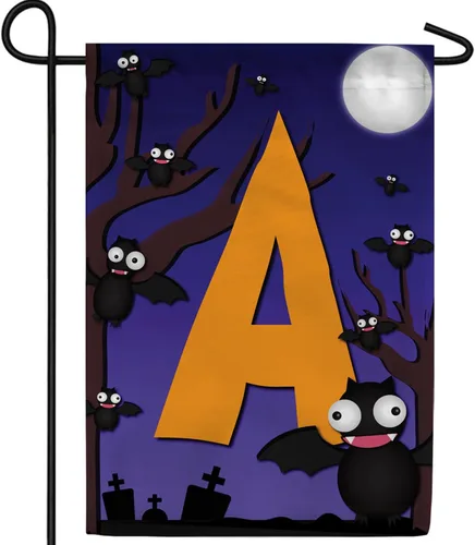 Bandera de jardín con monograma de América Forever de 12.5 x 18 pulgadas, letra A de doble cara, banderas pequeñas para exteriores, fiestas, patio,
