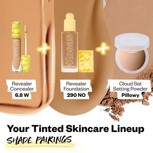 Miniatura 7 de Kosas Revealer Corrector - Maquillaje de cobertura media con ácido hialurónico, oculta las ojeras debajo de los ojos, manchas oscuras e Tono 6.8 W