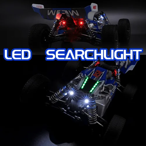 Miniatura 4 de WLtoys 144011 1/14 4WD RC Cars para adultos, Max 43 MPH Off-Road Fast RC Cars, hardware mejorado (144001V2), diseño de iluminación multifuncional