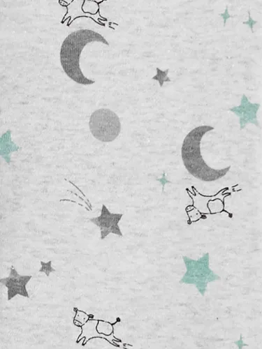 Miniatura 4 de Simple Joys by Carters - Pijama de algodón con pies ajustados para niños pequeños y bebés paquete de 3