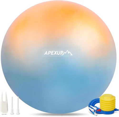 Miniatura 26 de APEXUP Pelota de Yoga Pelota de Ejercicio Antideslizante Resistente para Fitness, Equilibrio y Entrenamiento del Core