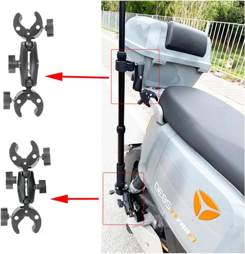 Miniatura 6 de Kit de montaje de motocicleta para Insta360 One X3 X2 ONE RS- Kit de montaje de manillar de doble abrazaderas para barra de extensión 3ª persona Shot