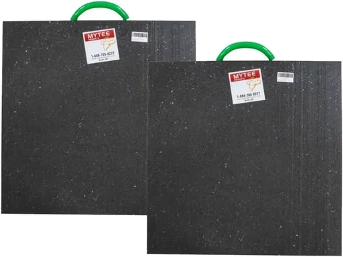 Miniatura 16 de Mytee Products (Paquete de 4) Almohadilla de Estabilizador Mediana 24" x 24" 1.5" Negro para Grúa, Camión de Auxilio, Camión de Remolque