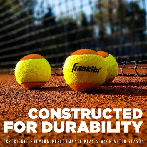 Miniatura 7 de Franklin Sports Pelotas de tenis para principiantes, sin presión, rebote bajo para principiantes, ideales para entrenamiento + práctica, paquete