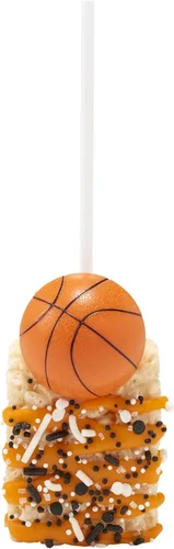 Miniatura 10 de DecoPac Anillos 3D de baloncesto, decoraciones para cupcakes, toppers para pasteles aptos para alimentos – Paquete de 24