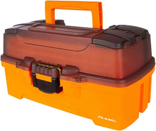 Miniatura 3 de Caja de señuelos de pesca marca Plano, de dos bandejas con doble acceso superior, Multi Azul/Blanco