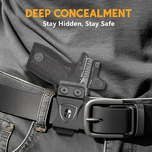 Miniatura 6 de WARRIORLAND IWB Funda Kydex con corte de garra y óptica, ajuste seleccionado para S&W Bodyguard 2.0, Hellcat Pro, Glock 17/19 Gen 3-5 y 19X / 43X