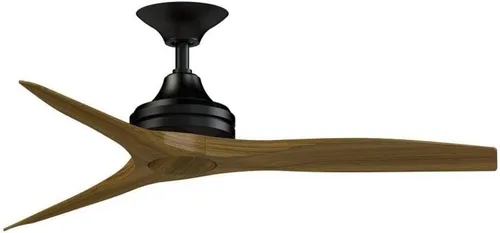 Miniatura 33 de Fanimation Spitfire - Ventilador de techo de 3 aspas, 12 pulgadas de alto y 48 pulgadas de ancho, acabado negro, color hoja de madera de whisky