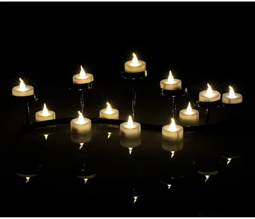 Miniatura 6 de AGPTEK Velas LED sin llama sin parpadeo que funcionan con pilas, velas de té de larga duración para bodas, vacaciones, fiestas, decoración