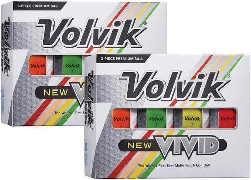 Miniatura 9 de Volvik Paquete de 3 pelotas de golf con acabado mate de alta calidad Vivid