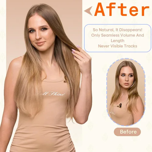 Miniatura 7 de Full Shine - Extensiones de cabello con cinta adhesiva de 18 pulgadas, 1.76 oz, 20 extensiones de cabello de trama de piel, color 3 que se desvanece