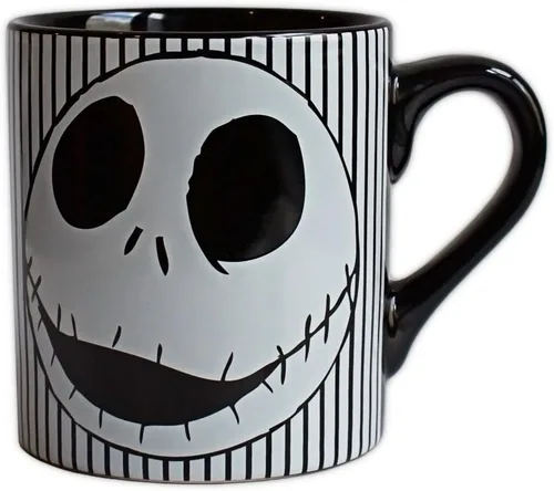 Miniatura 16 de Silver Buffalo Disney Tim Burton's Nightmare Before Christmas Jack and Zero - Taza de cerámica cónica, 14 onzas Jack and Zero (14 onzas)