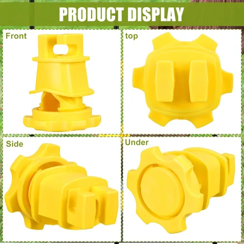 Miniatura 3 de Frienda 50 aisladores eléctricos de alambre para cerca, tornillo redondo, aislador, sujeción de alambre, aislador, clips aislantes para granja