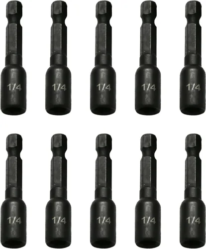 Miniatura 23 de TMAX Juego de 5 piezas de destornilladores magnéticos de acero S2 listo para impactos: 1/4 pulgadas, 5/16 pulgadas, 3/8 pulgadas, 7/16 pulgadas, 1/2