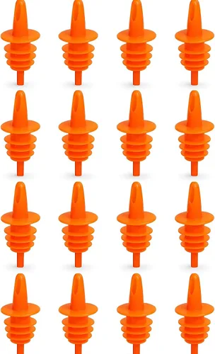 Miniatura 12 de Paquete de 12 boquillas de jarabe de cono de nieve, vertedores de velocidad de botellas de plástico para hielo afeitado, licor, jugo y más