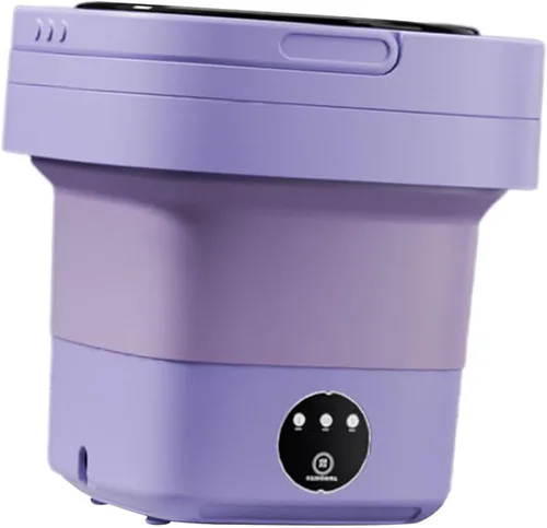 Mini lavadora plegable compacta pequeña lavadora 6.5L lavadora plegable de alta potencia Mini lavadora de ropa portátil para lavandería de viaje,