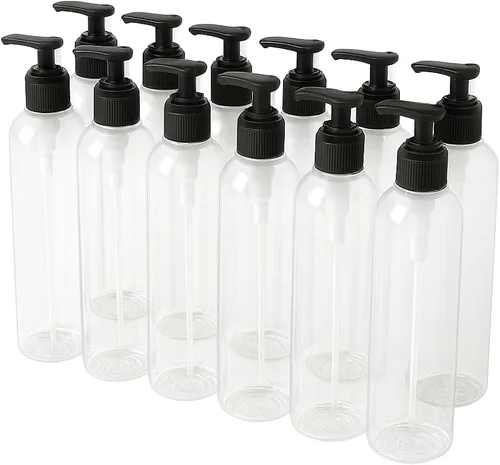 Miniatura 28 de Royal Massage Botella con bomba tipo bala de 8 onzas, aceite de masaje, loción, jabón, dispensador de champú, PET sin BPA con bomba de bloqueo Verde