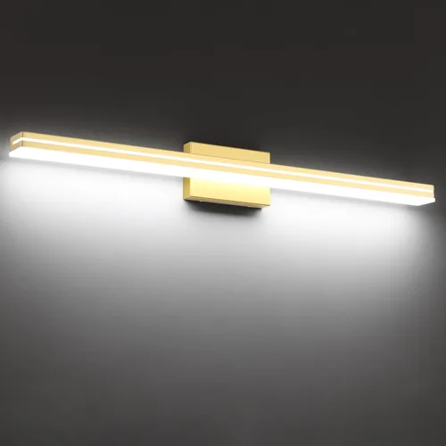 Miniatura 29 de SineRise Barra de Luz LED Moderna para Tocador de Baño de 16 Pulgadas, Accesorios de Iluminación de Pared de Baño Modernos de Acrílico Cromado Sobre