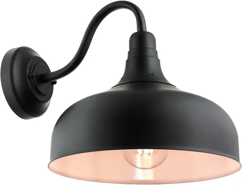 Miniatura 8 de Sunlite 46067-SU - Lámpara rústica de estilo granero con cuello de cisne, montaje en pared, enchufe de base media (E26), requiere bombilla estándar