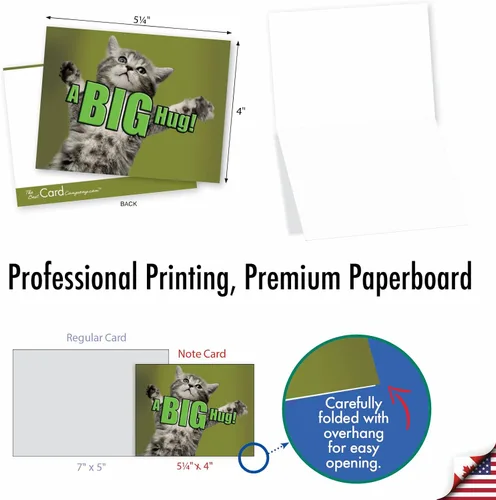 Miniatura 6 de The Best Card Company - 10 tarjetas de gato en blanco para todas las ocasiones (4 x 5.12 pulgadas) - Lindo juego de tarjetas a granel surtido - Cat