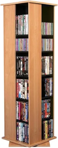 Miniatura 5 de Venture Horizon - torre giratoria para CDs, DVDs, Blu-ray, Disney, VHS, negra, 600 lugares, Madera, Negro