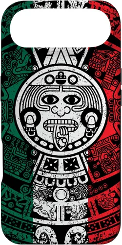 Miniatura 26 de Funda de la bandera de México con calendario azteca maya para iPhone 11