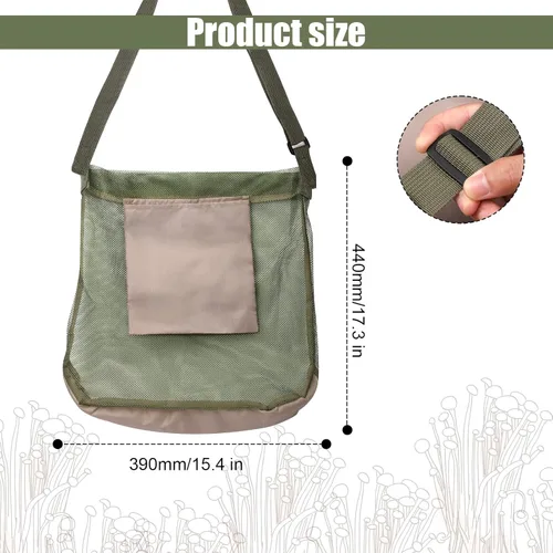 Miniatura 2 de TOYMIS Bolsa de forraje de hongos, práctica bolsa de recolección de hongos, suministros de forraje de hongos, herramienta de recolección de hongos