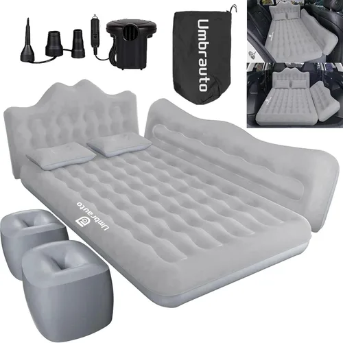 Miniatura 12 de Umbrauto Colchón de aire del asiento trasero del coche: cama inflable inalámbrica del coche SUV camping para camión Van con bomba de aire