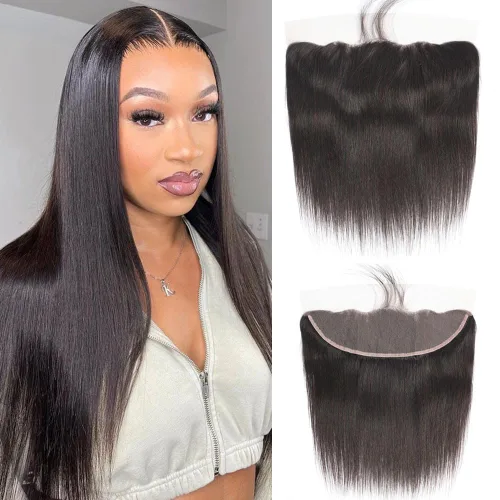 Miniatura 27 de CHEEON Frontal de encaje HD de 13 x 4 de 12 pulgadas, cabello humano brasileño ondulado con cierre frontal de encaje, 100% cabello humano virgen sin