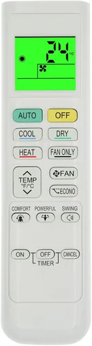 RCECAOSHAN Reemplazo para aire acondicionado Daikin Control remoto FTK09NMVJU FTX09NMVJU FTK12NMVJU FTX12NMVJU FTK18NMVJU FTX18NMVJU FTK24NMVJU