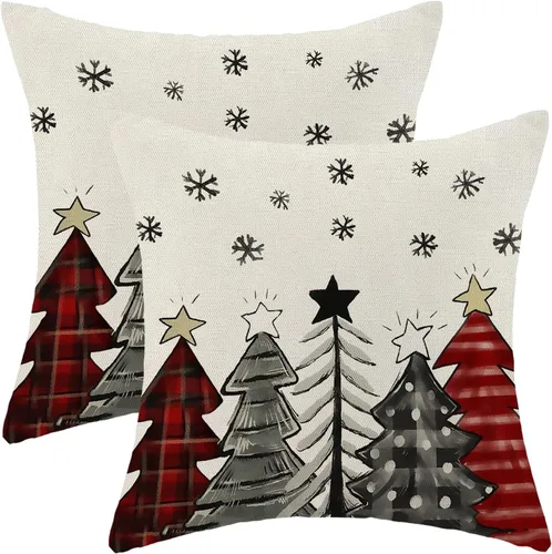 Miniatura 20 de AEIOAE - Juego de 2 fundas cuadradas de almohadones de lino para otoño con calabaza en tono naranja quemado y blanco, para decoración al aire libre