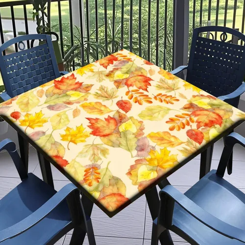 Miniatura 23 de Round Fitted Tablecloth with Elastic Outdoor Table Cover Round Elastic Tablecloths for Tables Waterproof Wipeable Table Cloths for