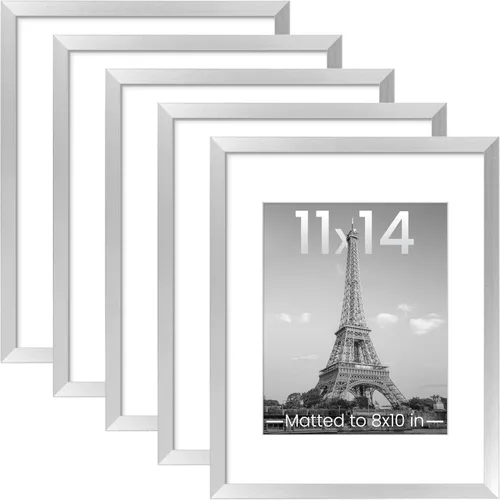Miniatura 45 de upsimples - Portarretratos de 11 x 14 para galería de fotografías. Marcos para fotos de 8 x 10 pulgadas con paspartú o de 11 x 14 pulgadas sin Dorado