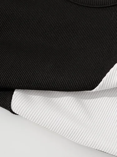 Miniatura 4 de Verdusa Camiseta sin mangas con cuello redondo y acanalado para mujer