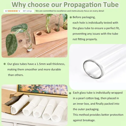 Miniatura 7 de KAXYEW - Estación de propagación de plantas, tubos de propagación de plantas, regalos para amantes de las plantas, soporte de tubo de ensayo, jarrón