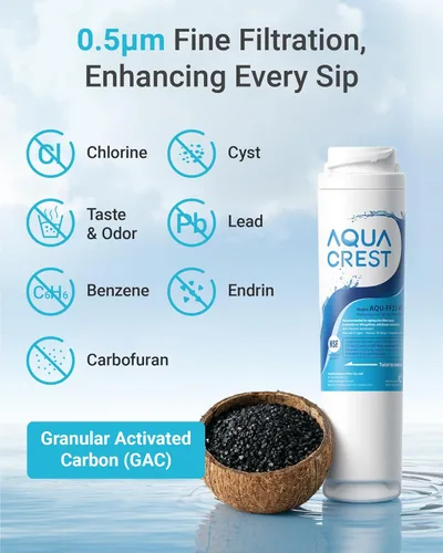 Miniatura 5 de AQUA CREST FQSVF FQSVN - Filtro de agua para debajo del fregadero, repuesto para GE FQSVF, FQSVN, FQSLF, certificado NSF 53 y 42, compatible con GE