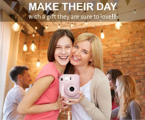 Miniatura 7 de Fujifilm Instax Mini 12 - Cámara de película instantánea color rosa Blossom, Fujifilm Instax Mini paquete doble de película instantánea 20 Blossom
