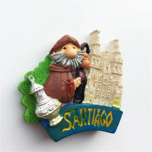 Miniatura 4 de Santiago Chile - Imán para nevera, recuerdo de viaje, decoración de nevera, calcomanía magnética pintada a mano, colección artesanal