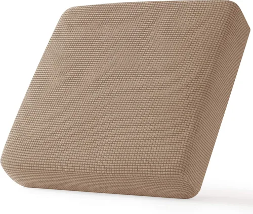 Miniatura 120 de CHUN YI - Funda elástica de cojín para sofá biplaza, funda de asiento de sofá con tela jacquard de elastano (mediana, color marfil blanco)