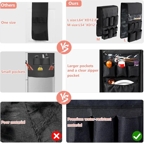 Miniatura 5 de Over The Fridge Organizer Storage – Organizador de mini refrigerador mejorado 2023 – Esenciales de habitación universitaria para estudiantes